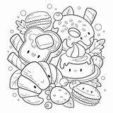 Kawaii Cute Food Coloring Page  Home sketch template