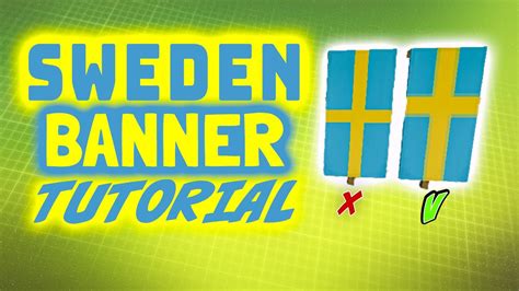 Minecraft: Sweden banner tutorial: How to make the Swedish flag as a banner the right way - YouTube