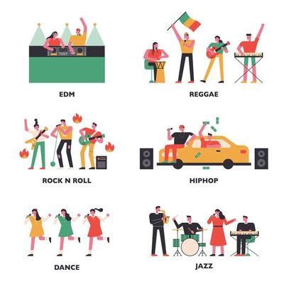 Music Genre Vector Art, Icons, and Graphics for Free Download