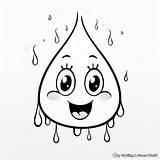 Rain Drop Coloring Page Sketch sketch template