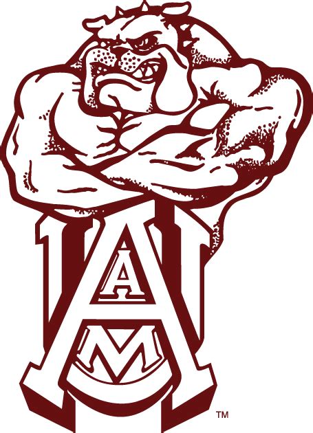 Alabama A&M Bulldogs Alternate Logo | Alabama, Bulldog, Team logo design