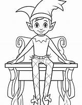 Elf On The Shelf Coloring Page  Home sketch template