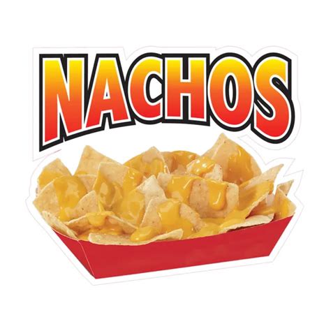 FOOD TRUCK DECALS Nachos Style C Restaurant & Food Concession Sign Yellow $11.99 - PicClick