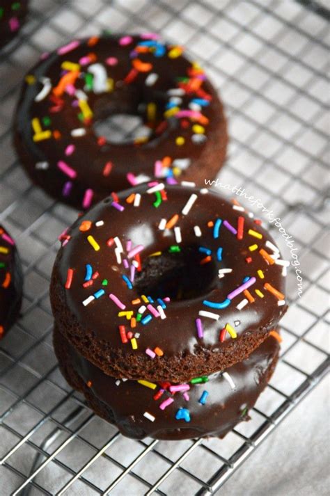 Baked Double Chocolate Donuts - What the Fork Food Blog | Gluten free sweets, Cake donuts ...