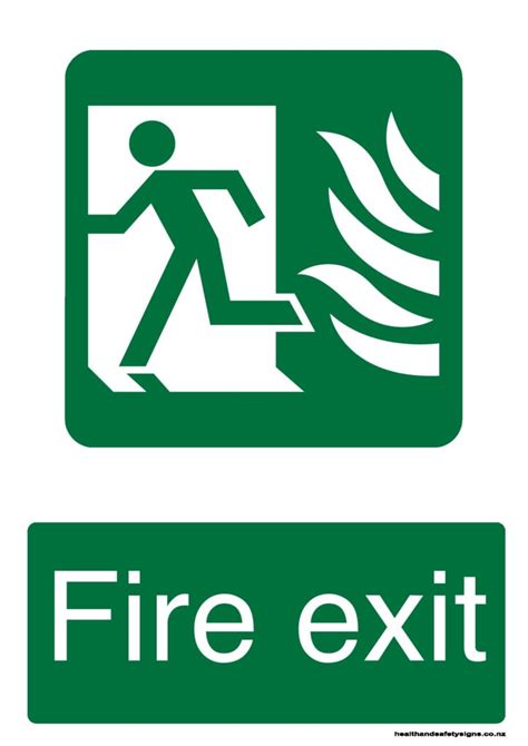 Fire exit - Health and Safety Signs