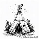 Tepee Coloring Pages  Free & Printable sketch template