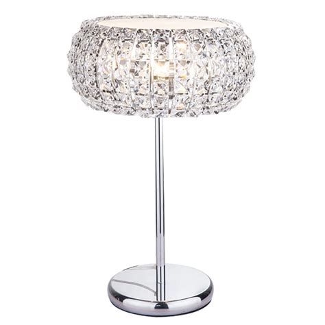 Modern Crystal Table Lamps For Living Room Bedroom Iron Chrome Lamp ...