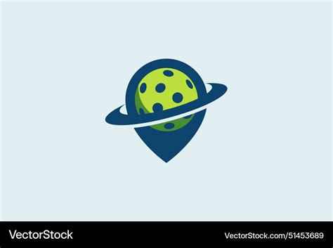 Pickleball center logo with a combination Vector Image