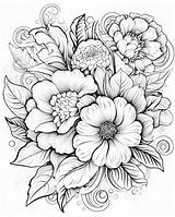 Premium Vector  Vectors Coloring Page With Flowers sketch template