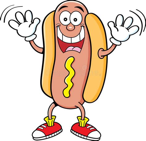 Cartoon Hotdog Clip Art stock illustration. Illustration of ... | Dog clip art, Hot dogs, Hot ...