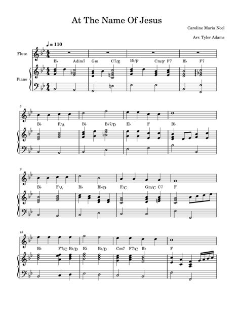 At The Name Of Jesus (arr. Tyler Adams) by Traditional Sheet Music for ...