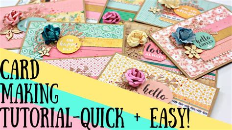 DIY Card Making Tutorial - Quick and Easy - YouTube