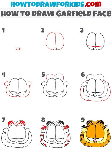 How to Draw Garfield Face | Disney drawing tutorial, Easy disney drawings, Easy cartoon drawings