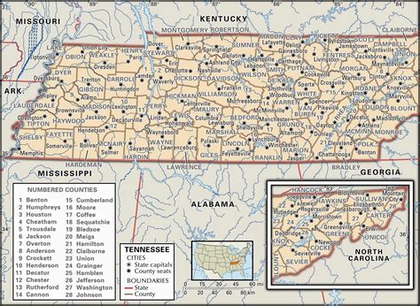 Printable Map Of Tennessee Counties | secretmuseum