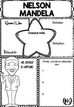 Graphic Organizer : Nelson Mandela by Little Lotus | Teachers Pay Teachers Nelson Mandela For ...