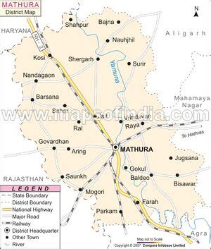 Mathura Vrindavan Map