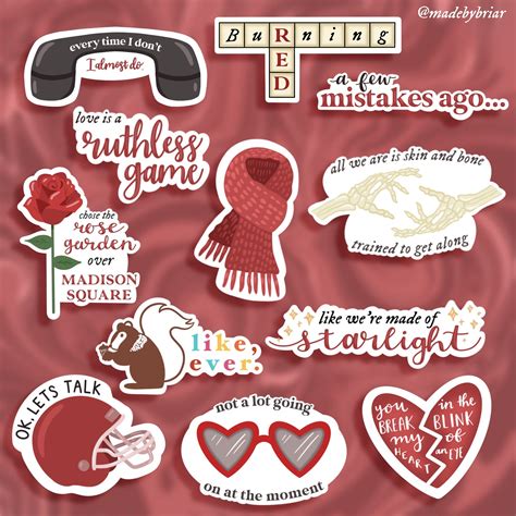 Red Taylor Swift Stickers Red taylors Version Stickers - Etsy