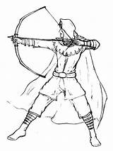 Archery Coloring Pages sketch template