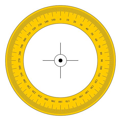 Free Printable 360 Degree Protractor in 2022 | Math methods, Printable ...