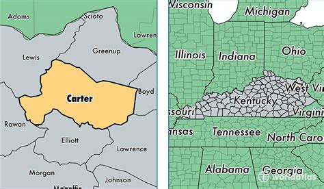 Carter County, Kentucky / Map of Carter County, KY / Where is Carter County?