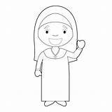 Coloring Nun Catholic Para Pages Kids Colorear Mary Printable Crafts  sketch template