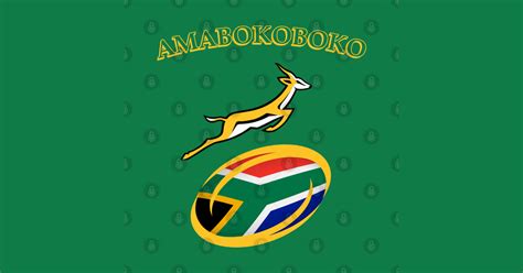 Amabokoboko Springbok Rugby South African Flag - Amabokoboko Springbok Rugby - T-Shirt | TeePublic