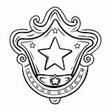 Premium Vector  Cute sheriff badge coloring Page For Kids With A Fun sketch template