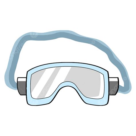 Goggles White Transparent, Goggles Cartoon Illustration Elements, Goggles, Protect, Swimming ...