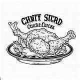 Fried Chicken Country Style Coloring Pages  For Kids – Smart sketch template
