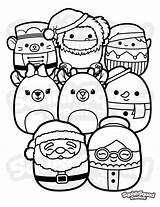 Squishmallow Christmas Coloring Page  Free Printable Pages sketch template