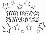 FREE 100th Day Of School Coloring Pages 100 Days Smarter Color In The Stars sketch template