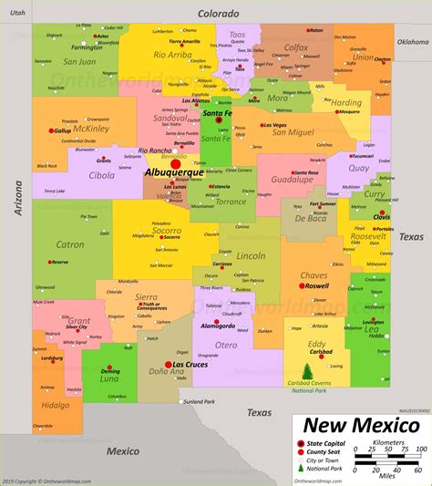 New Mexico Map With Cities And Towns - California southern Map