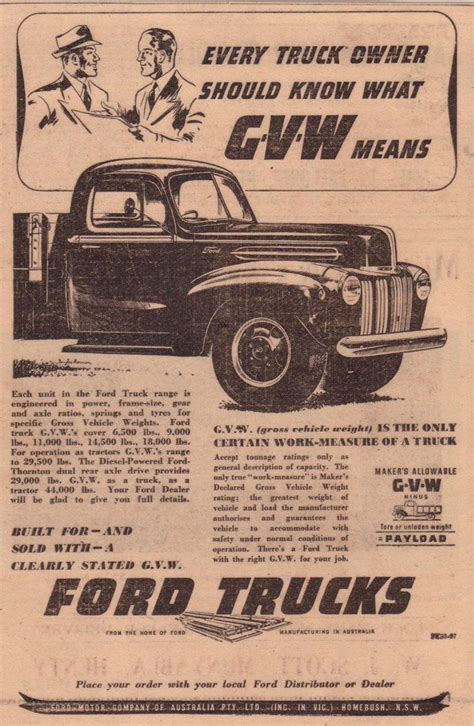 1947 Ford V8 Jailbar Truck Ad | One of the Bigger Ford Truck… | Flickr
