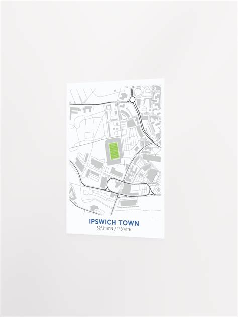 Ipswich Stadium Map Design Poster | TopFootballStadiums