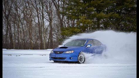 Subaru's Snow Drifting On Homemade Track - YouTube