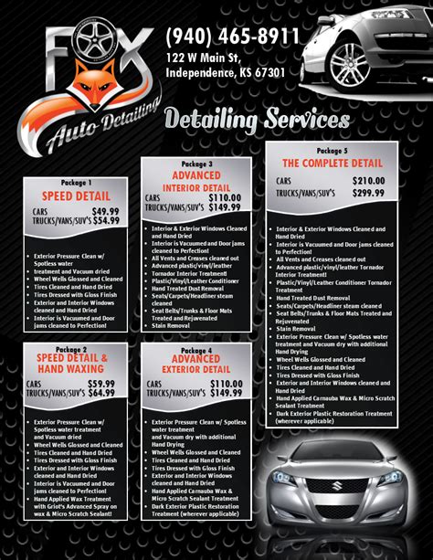 Auto Detailing Flyer Template Free Download