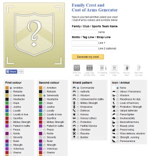 Family Crest & Coat of Arms Template Maker / Generator