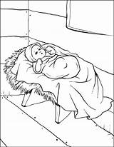 Printable Baby Jesus In The Manger Christmas Coloring Page For Kids  sketch template