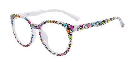 Avery Round Prescription Glasses - Rainbow Hearts | Kids' Eyeglasses | Payne Glasses