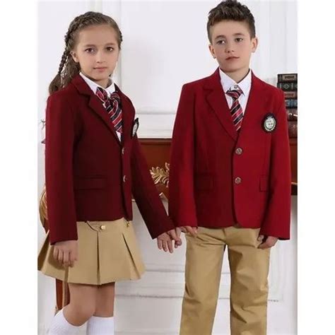 Winter Cotton Maroon School Uniform Blazers, Size: S-XXL, Packaging Type: Packet at Rs 1000 in ...