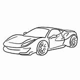 Ferrari 458 Coloring Pages sketch template