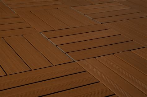 Kontiki Interlocking Deck Tiles - Composite QuickDeck Series Teak / 12 ...