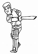 Coloring Pages  Printable Cricket sketch template