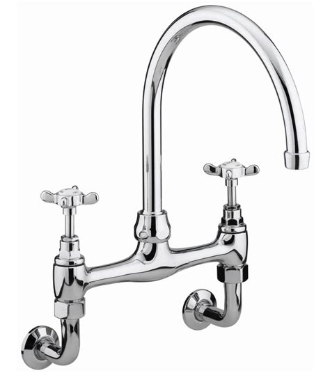 Bristan 1901 Wall-Mounted Bridge Kitchen Sink Mixer Tap - Chrome