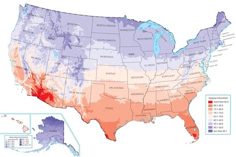 Map Of Usa Temperatures - Retha Charmane