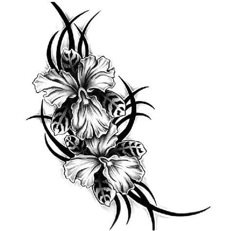 Black Orchid Tattoo Design