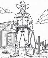 Western Cowboy coloring page To Print Download Or For Free sketch template