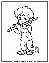 Flute Coloring Pages Free Downloads  Sheets For Kids sketch template