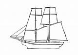 Barca Vela Zeilschip Velero Barco Voilier Segelschiff Kleurplaat Voile  sketch template