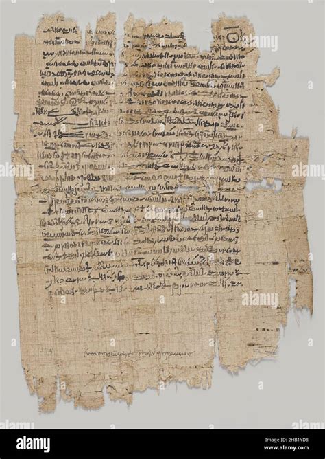 Papyrus Inscribed in Demotic and Greek, Papyrus, ink, February 8, 108 B ...